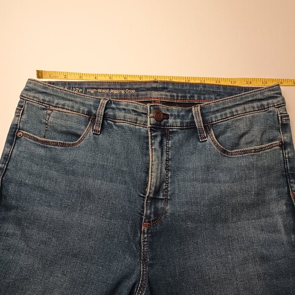 Talbots Flawless Jeans Size 12P High Waist Jegging Crop Medium Wash - Picture 6 of 9